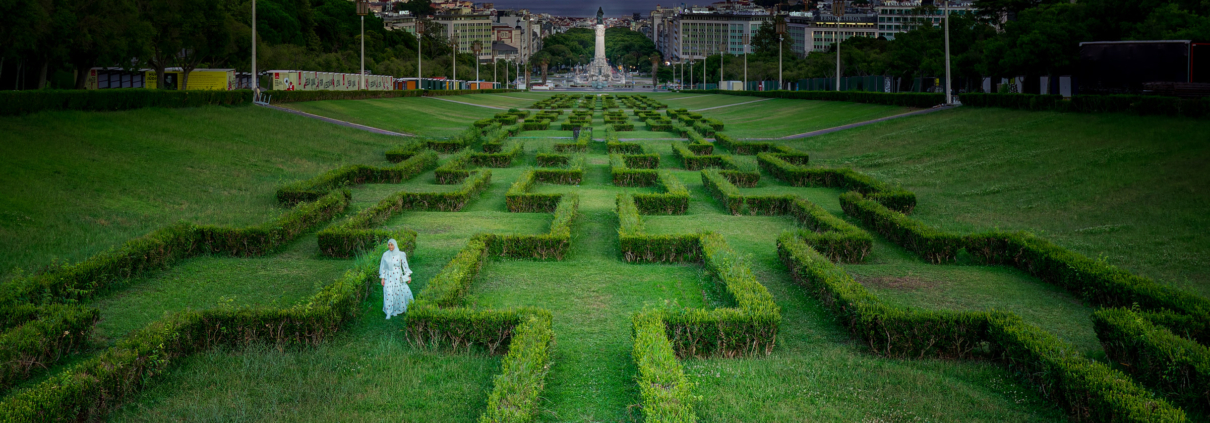 Sunset over Parque Eduardo VII, Lisboa